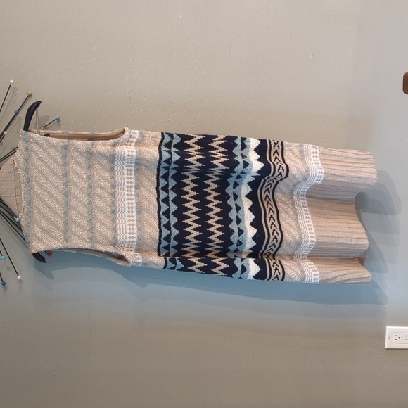 Chico's Longline Knitted Duster Open Front Cardigan Size 0 Wool Alpaca Aztec - Picture 6 of 7